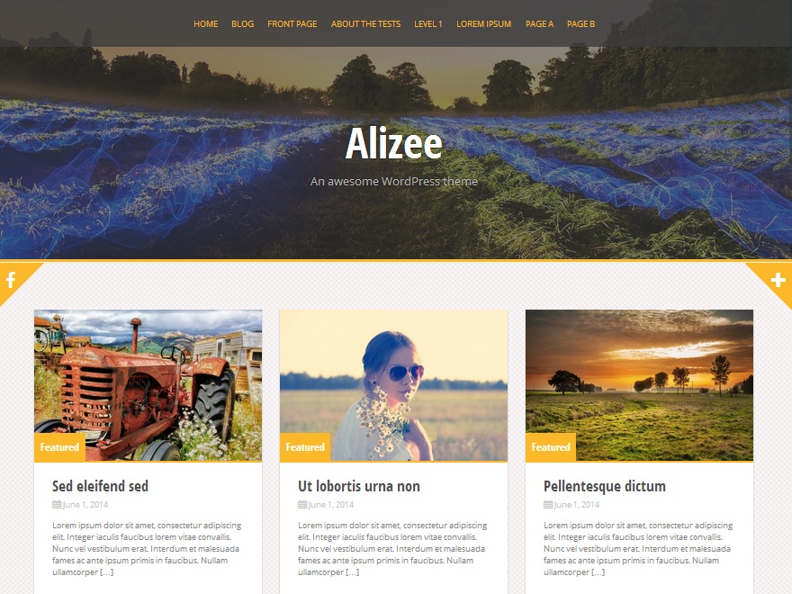 Alizee theme WordPress free by aThemes