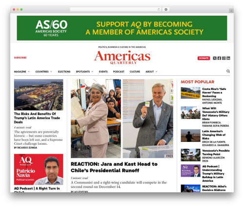 Americas Quarterly WordPress theme for business - americasquarterly.org