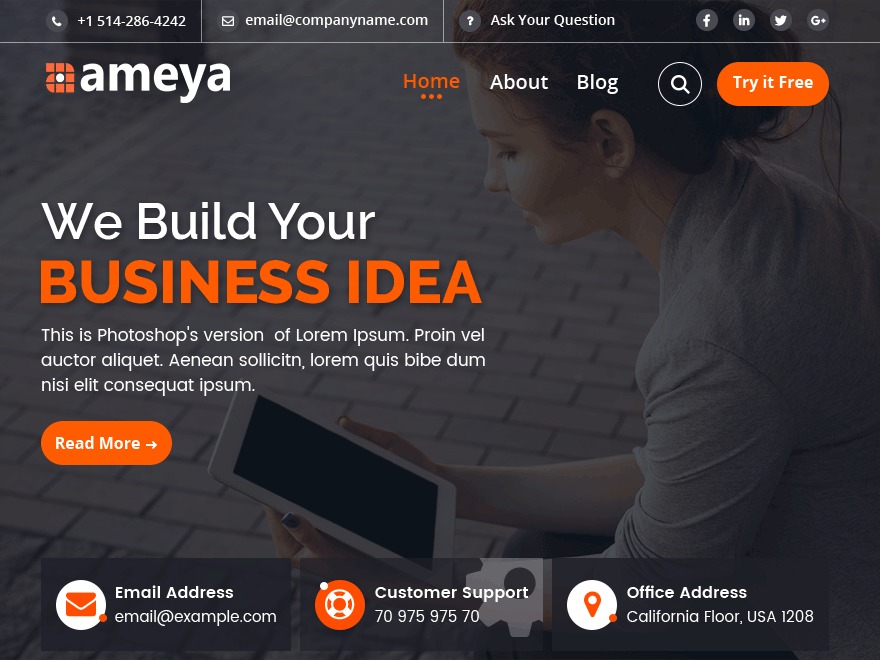 Ameya best WordPress theme
