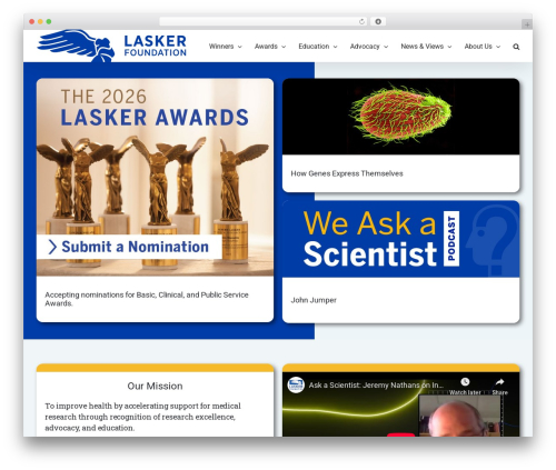 Avada best WordPress theme - laskerfoundation.org