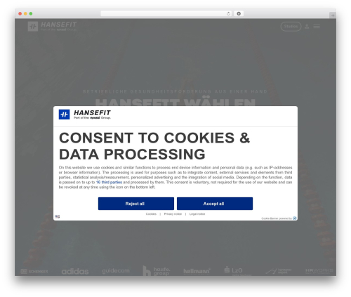 Avada fitness WordPress theme - hansefit.de