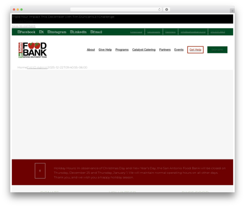 Avada food WordPress theme - safoodbank.org