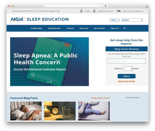 Avada medical WordPress theme - sleepeducation.org