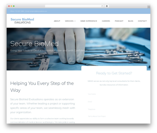Avada medical WordPress theme - securebme.com