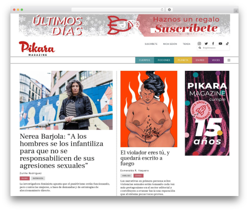 Avada newspaper WordPress theme - pikaramagazine.com