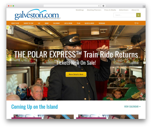 Avada WordPress hotel theme - galveston.com