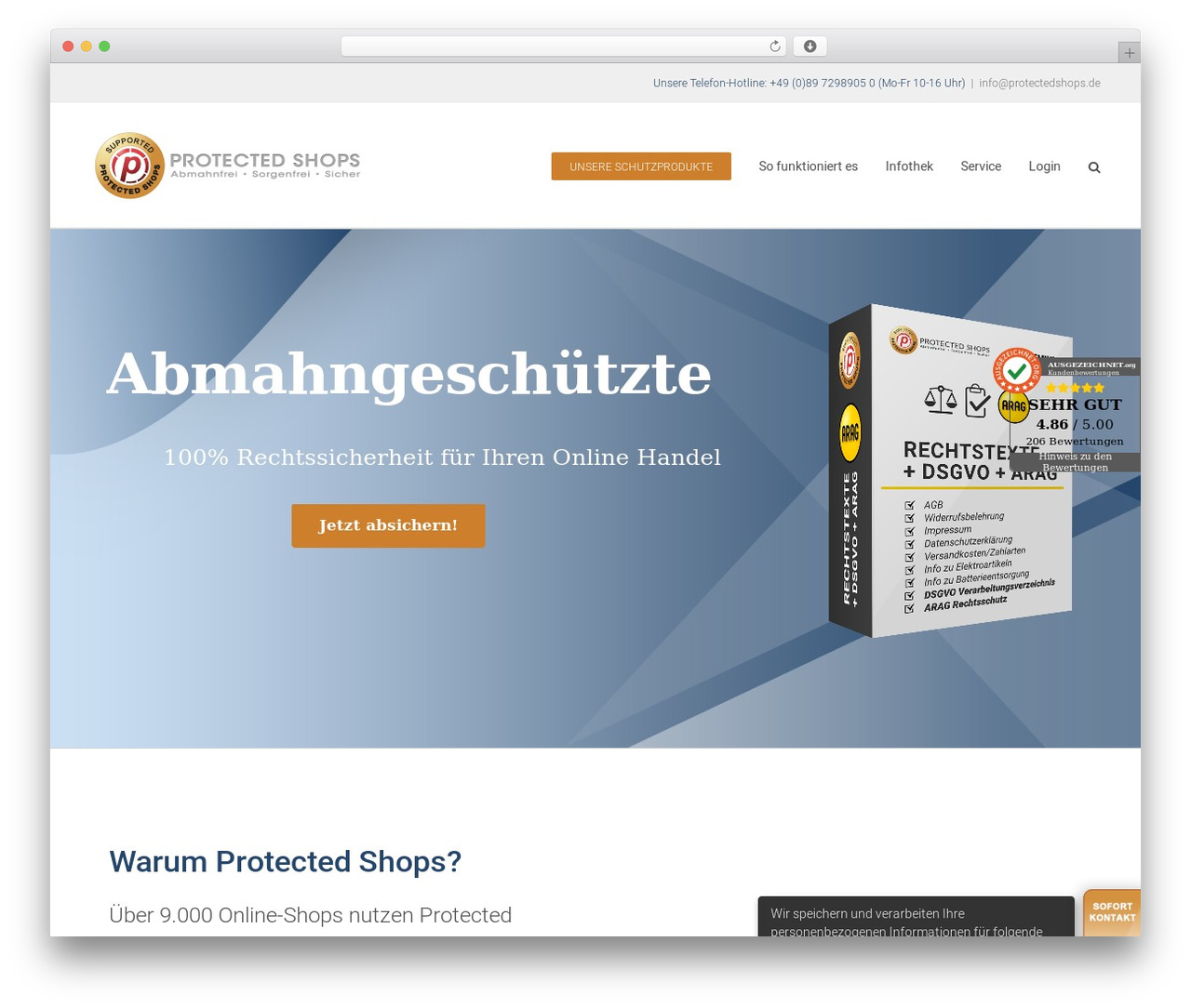 Avada WordPress shop theme - protectedshops.de