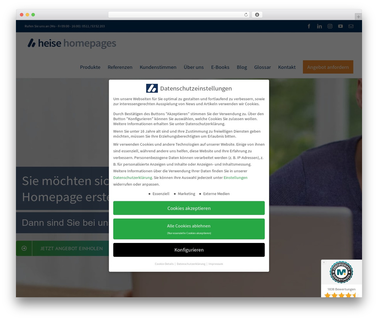 Avada WordPress shopping theme - heise-homepages.de