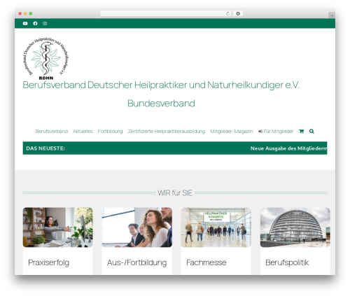 Avada WordPress theme - bdhn.de