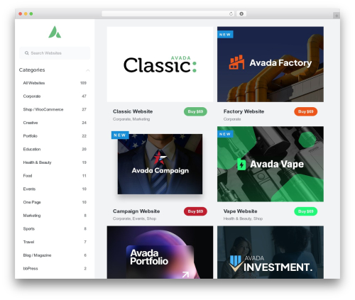 Avada WordPress theme - avada.website