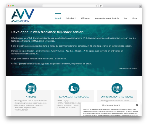 Avada WordPress theme - awebvision.fr