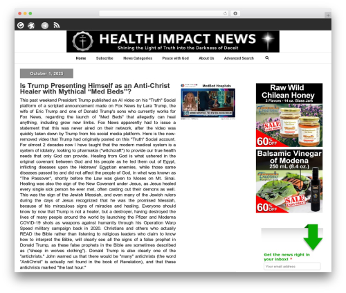 Avada WordPress theme - healthimpactnews.com