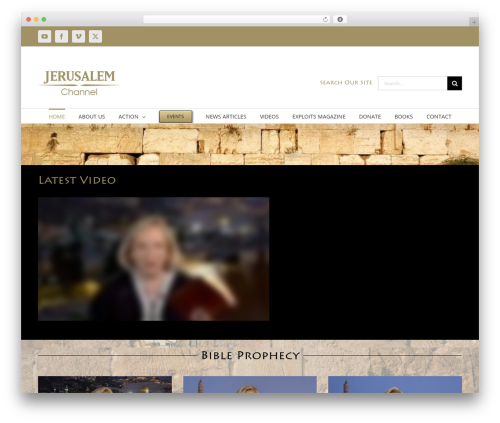 Avada WordPress theme design - jerusalemchannel.tv