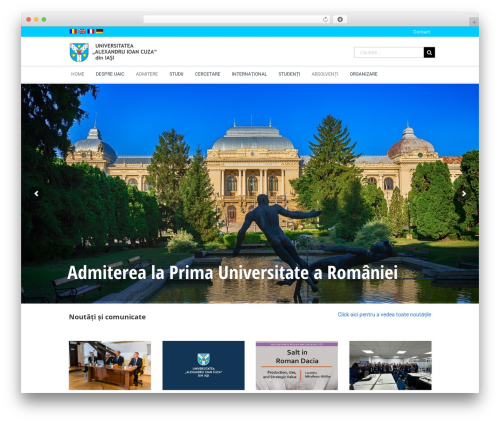 Avada WordPress theme - uaic.ro