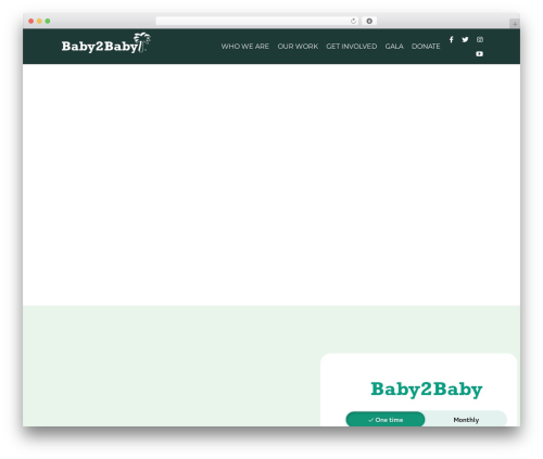 Avada WordPress theme - baby2baby.org
