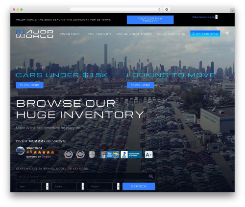 Avada WordPress theme - majorworld.com