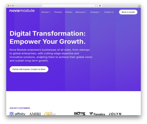 Avada WordPress website theme - novamodule.com