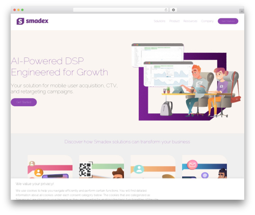 Avada WP theme - smadex.com