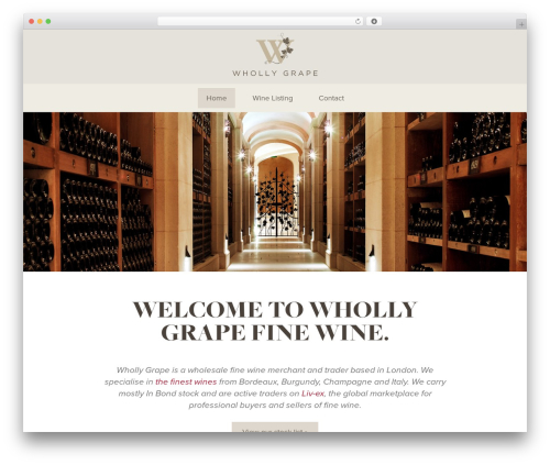 Avada WP theme - whollygrape.com