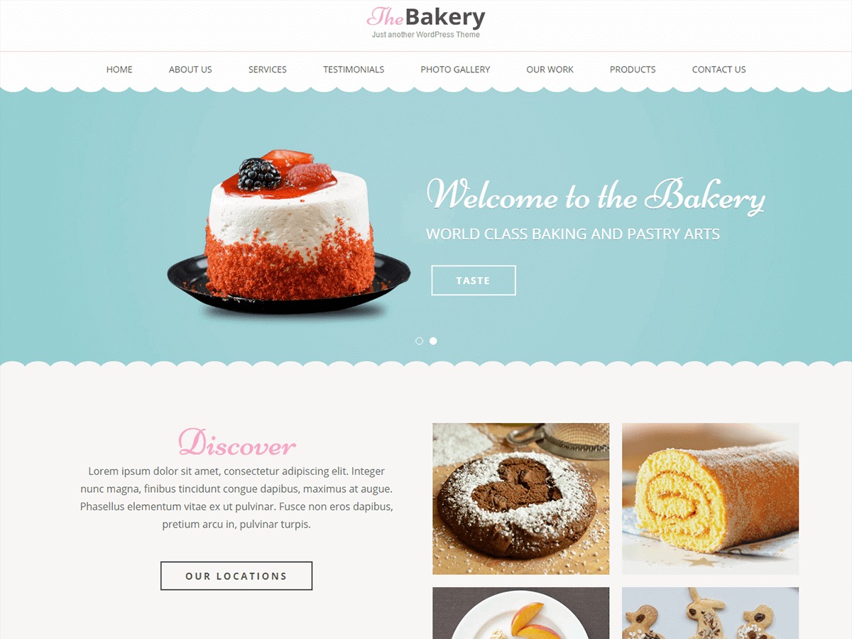 Bakes And Cakes WordPress ecommerce theme