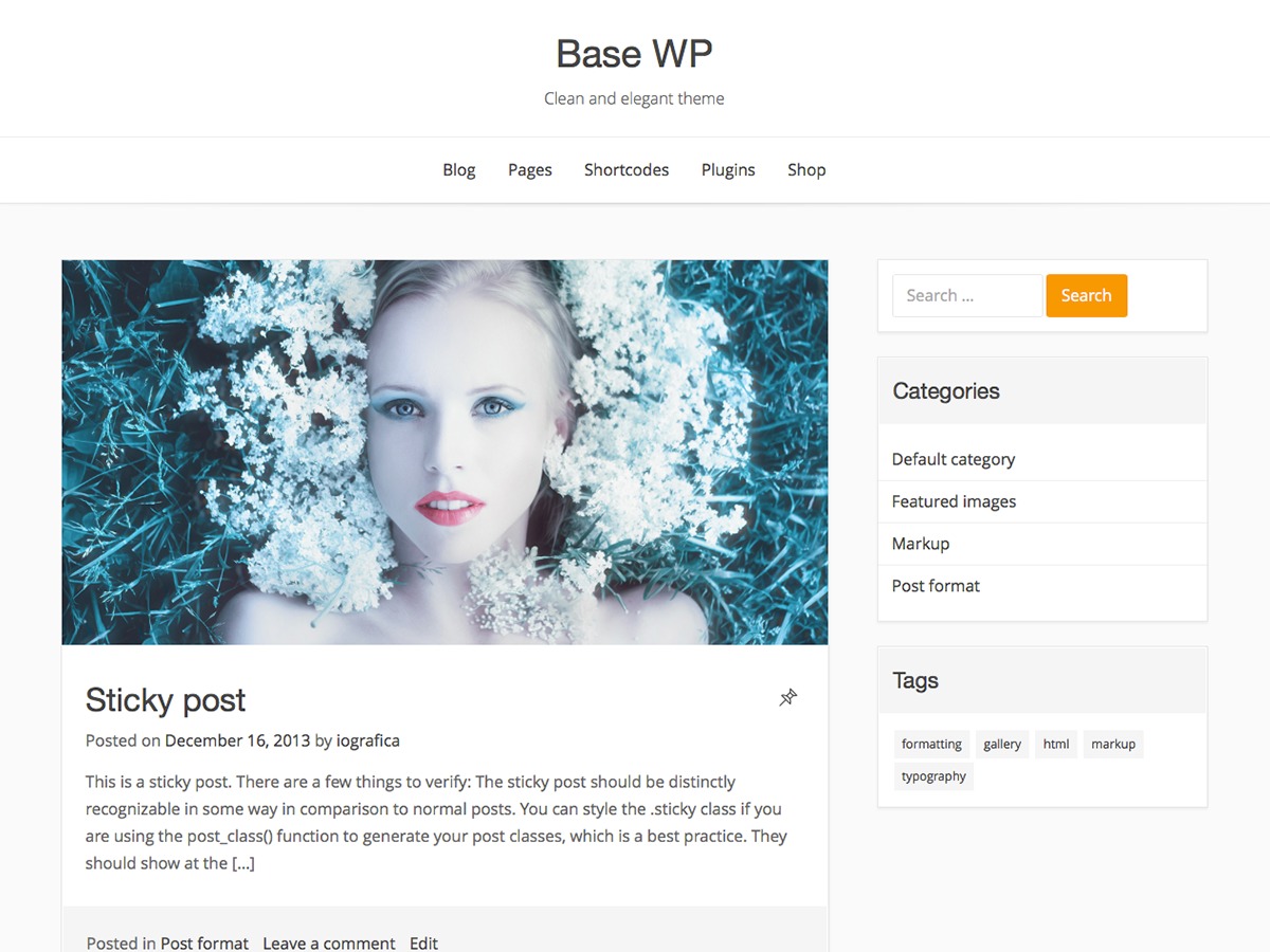 Base WP WordPress theme for business