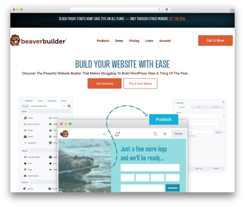 Beaver Builder Theme WordPress theme - wpbeaverbuilder.com