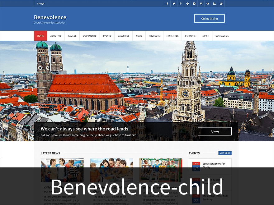 Benevolence Child Theme premium WordPress theme