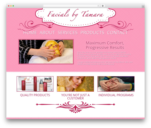 Best WordPress theme Facials by Tamara - facialsbytamara.com