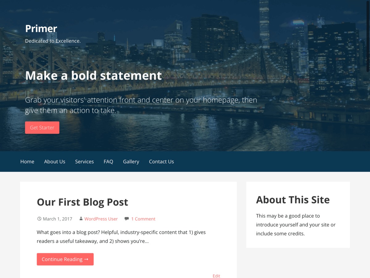 Best WordPress theme Primer by GoDaddy