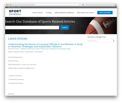 Best WordPress theme Avada - thesportjournal.org