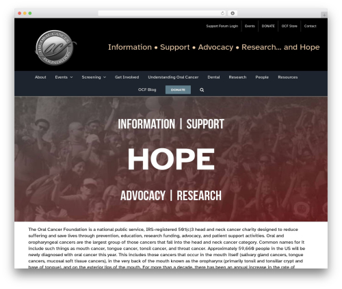 Best WordPress theme Avada - oralcancerfoundation.org