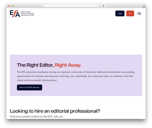 Best WordPress theme Avada - the-efa.org