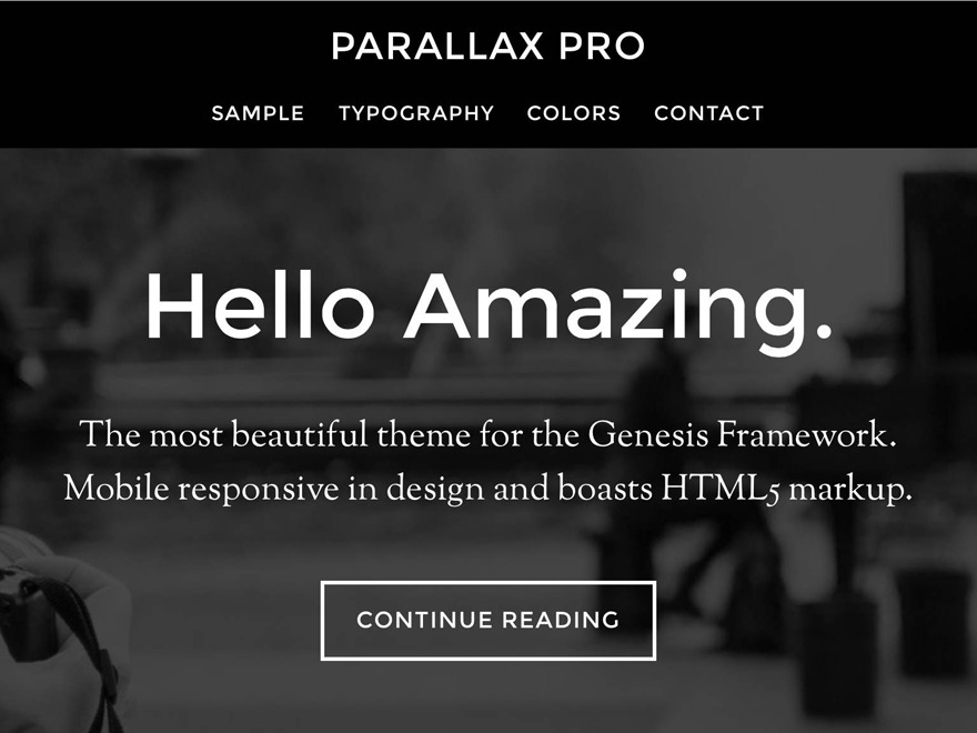 Best WordPress theme Parallax Pro Theme by StudioPress
