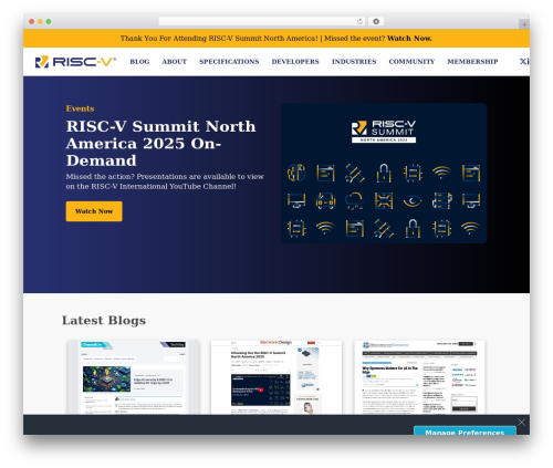 Best WordPress theme Salient - riscv.org