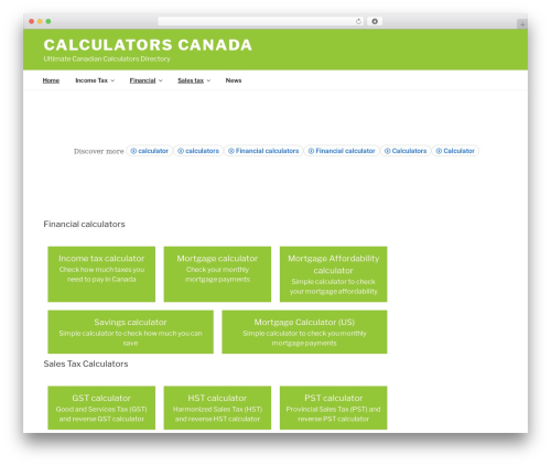 Best WordPress theme Twenty Seventeen - calculatorscanada.ca