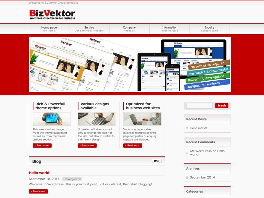 BizVektor theme WordPress by Vektor,Inc.