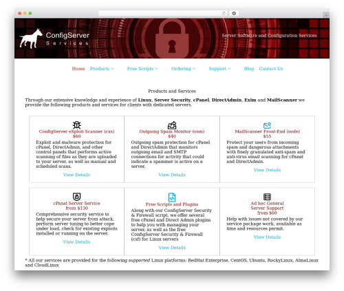 Blocksy theme WordPress - configserver.com