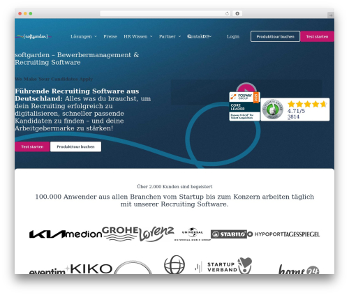 Blocksy WordPress theme free - softgarden.com