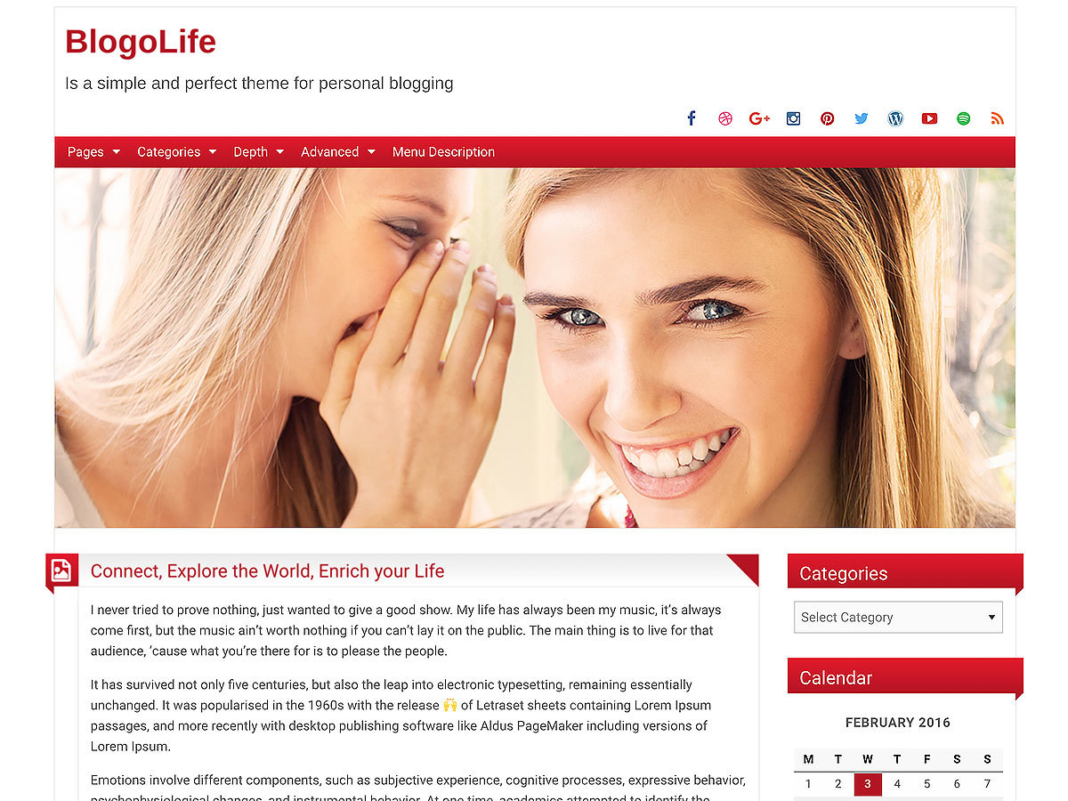 BlogoLife best free WordPress theme