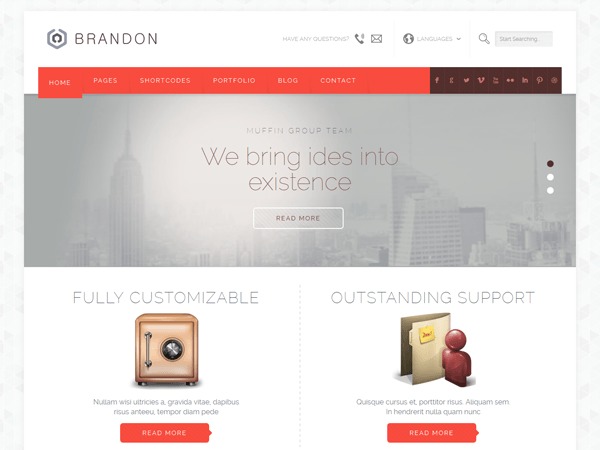 Brandon WordPress theme by Muffin group