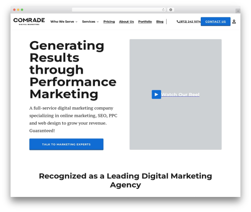 Bricks personal blog example - comradeweb.com