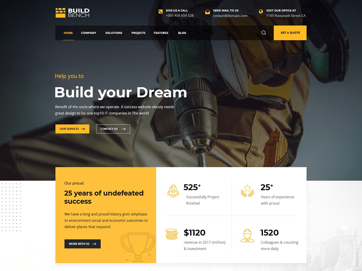 Buildbench premium WordPress theme