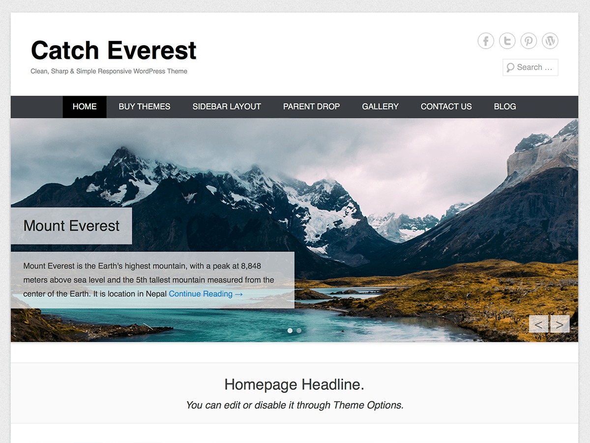 Catch Everest best free WordPress theme by Catch Themes