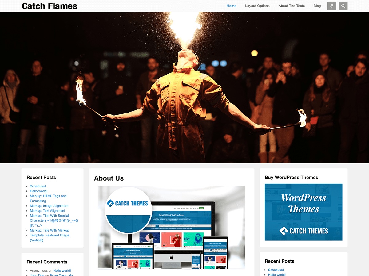 Catch Flames theme WordPress free by Catch Themes