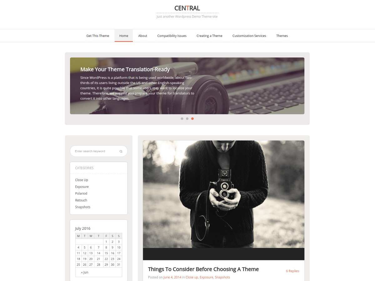 Central free WP theme by Qode Interactive