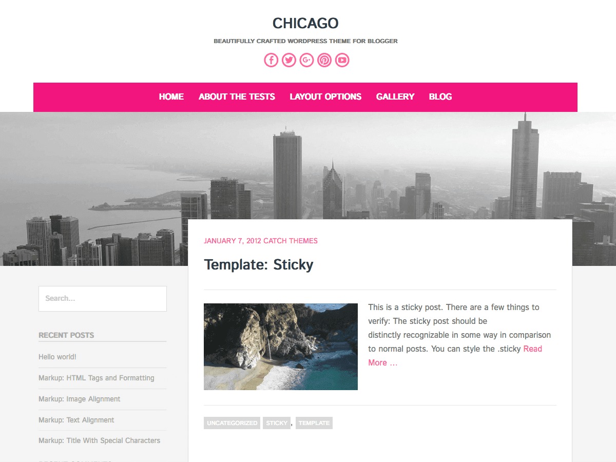 Chicago WordPress theme free download
