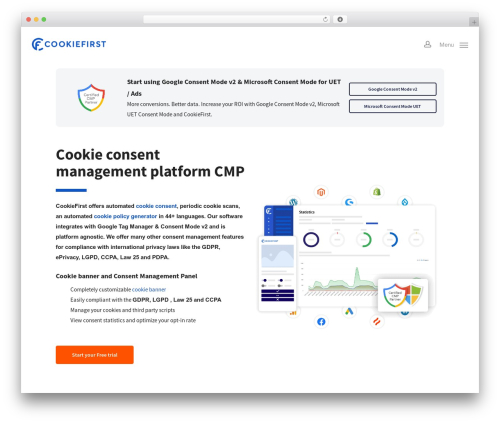 Cookiefirst premium WordPress theme - cookiefirst.com