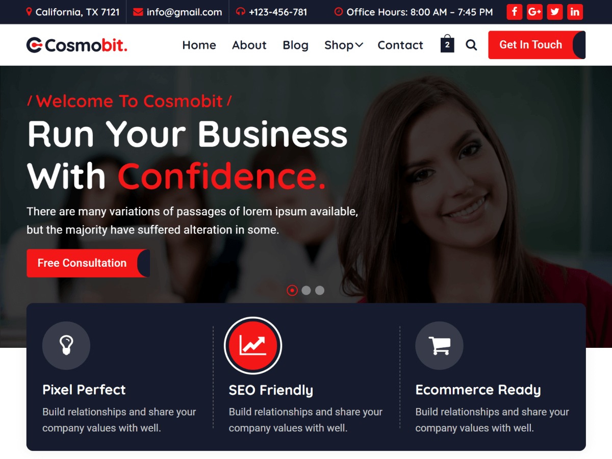 Cosmobit personal WordPress theme