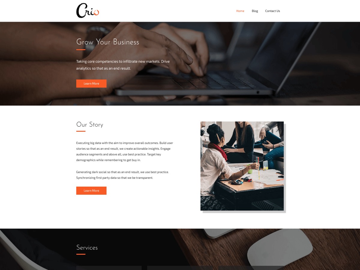 Crio WordPress theme