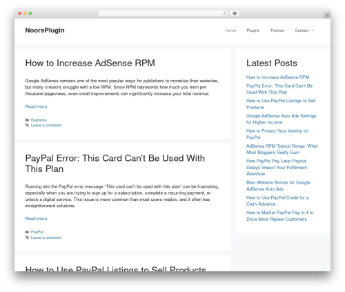 Custom GeneratePress best WordPress theme - noorsplugin.com